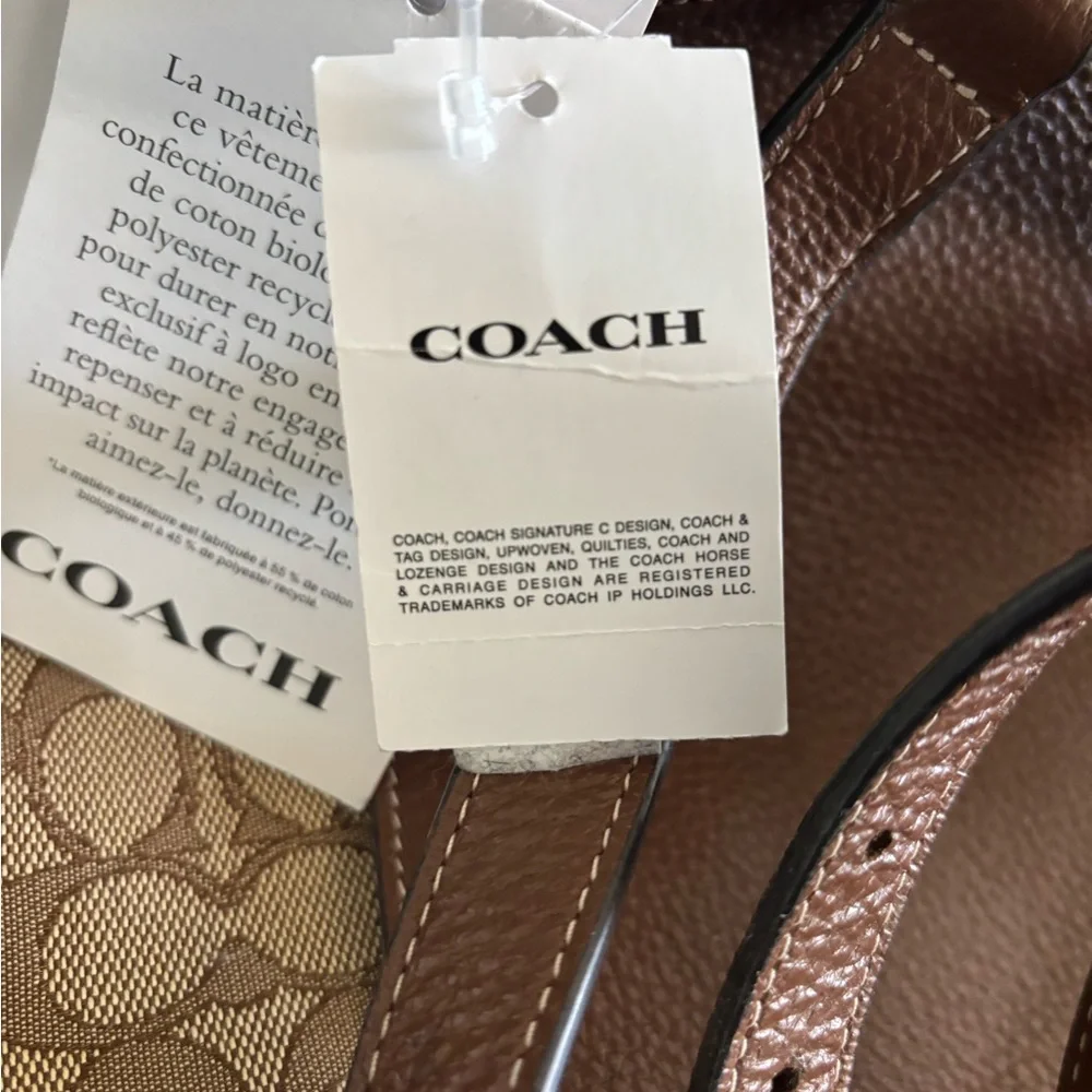Coach Tan and Brown Signature Stripe Backpack - Picture 8 of 9
